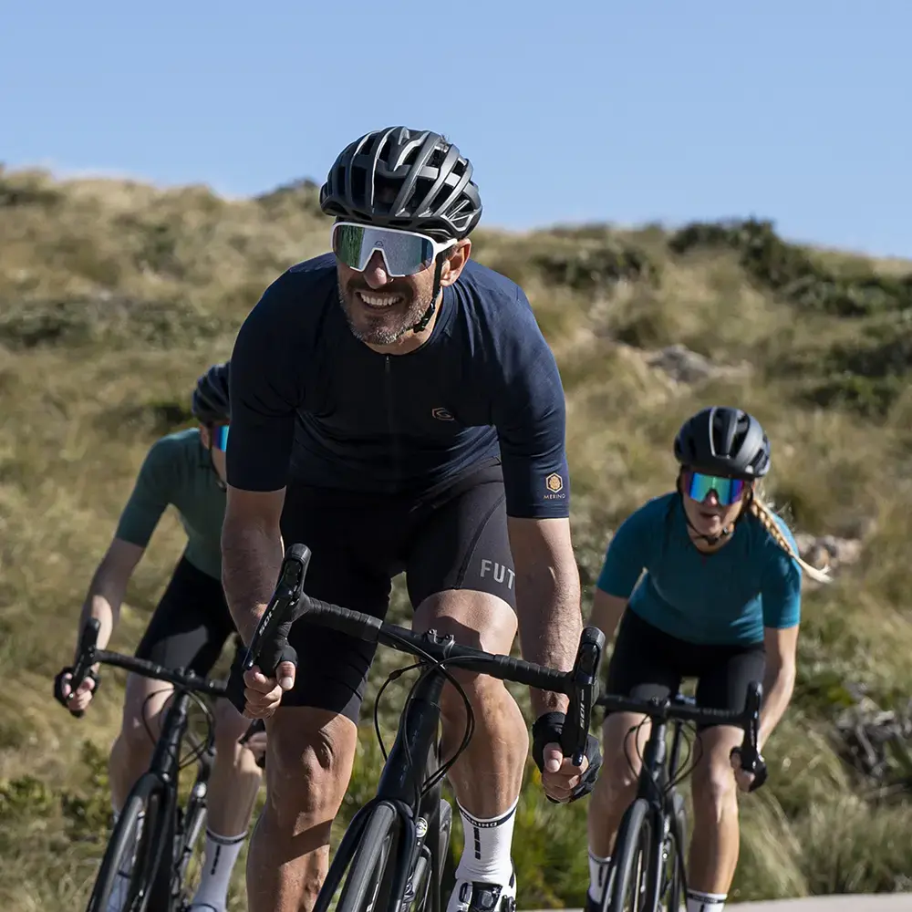 Dark blue cycling jersey sale
